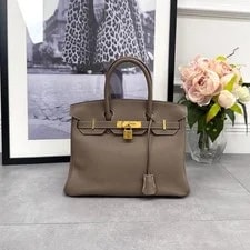 Hermès — Hermes Birkin 30 Etoupe HD Y Engraved 863375 — Handbag — resale