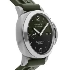 Panerai Luminor Marina Verde Smeraldo eSteel Green Rubber Strap PAM 1356 3