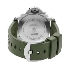 Panerai Luminor Marina Verde Smeraldo eSteel Green Rubber Strap PAM 1356 4