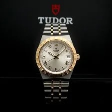 Tudor Royal 34mm Yellow Gold Combination M28403 Silver Dial Unused 155431954 2