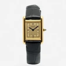 Cartier — Cartier Must Tank Mini Roman Small 366001 Art Deco Two-Tone Lemon Dial 153689704 — Watch — resale