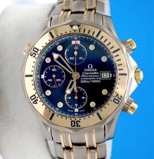 Omega — Omega Seamaster 18K Gold & Titanium Chronograph - Blue Dial - 2297.80 — Watch — deal