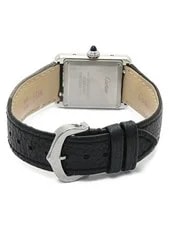Cartier TankMustSM WSTA0042 / 4322 Stainless Steel Leather 22mm Quartz #TW2688 3