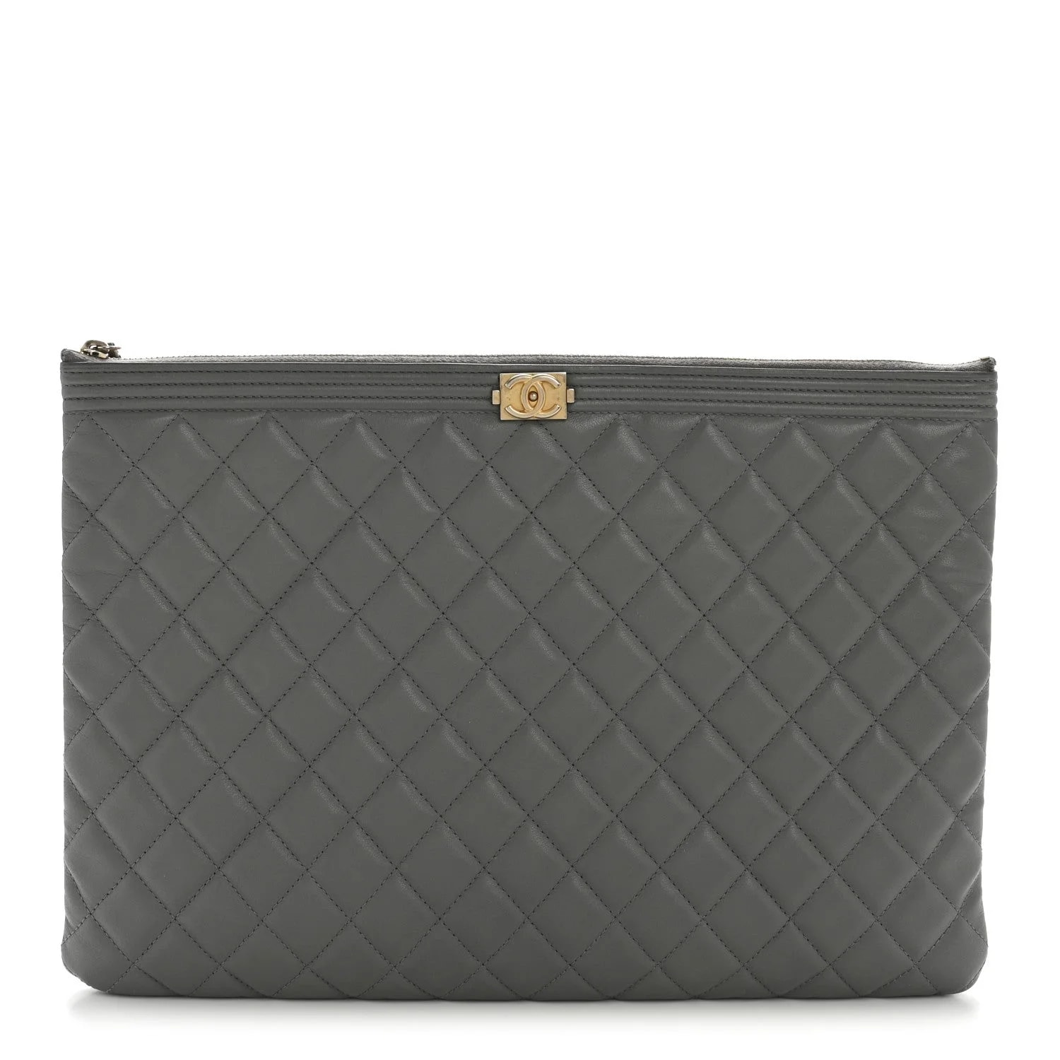 Chanel — Large Boy Zip Pouch — Accessory — resale