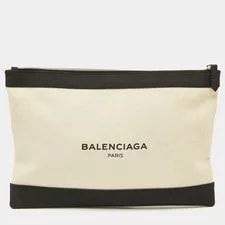 Balenciaga — Balenciaga Clip M BeigeBlack and — Handbag — resale
