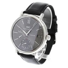 IWC Portofino Hand-wound Eight Days IW510115 45mm SS Gray #C2568 2