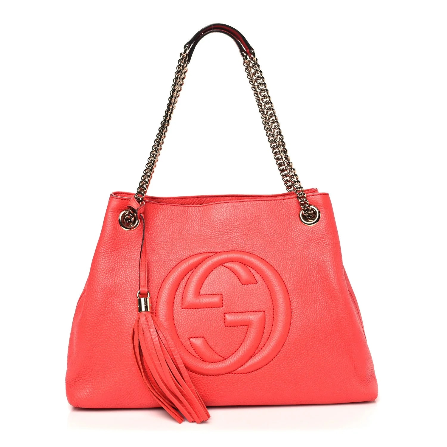 Gucci — Pebbled Medium Soho Chain Begonia — Handbag — resale