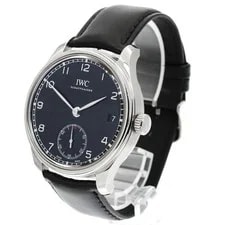 IWC — IWC Portugieser 7 Days IW510202 43mm SS Black Dial Hand-Winding #C2992 — Watch — resale