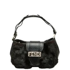 Fendi — Fendi Mamma Baguette Logo One Fur — Handbag — resale
