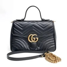 Gucci — Gucci GG Logo Marmont Matelasse Top Handle 498110 — Handbag — resale