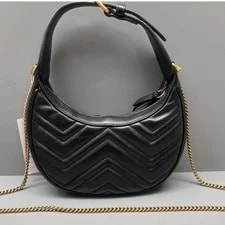 Gucci Small GG Marmont Half Moon Hobo (ws072026a4r) 3