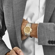 Patek Philippe Nautilus 3800/1AJ Stainless Steel Yellow Gold Champagne Dial 3