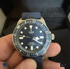 Tudor Pelagos FXD Automatic Diver 42mm Titanium Blue Dial Fabric Strap Box 3