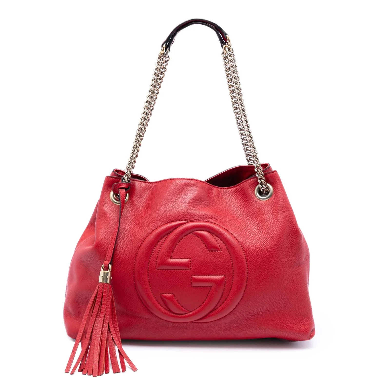 Gucci — Pebbled Medium Soho Chain — Handbag — resale