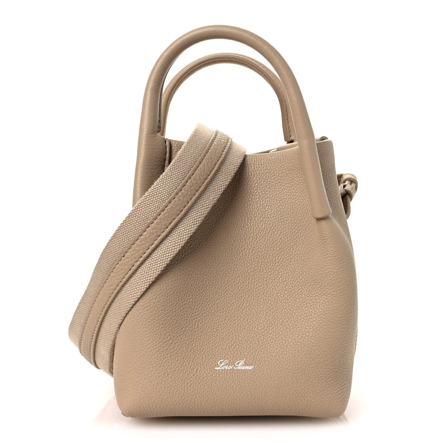 Loro Piana — Grained Micro Bale Light Mastic — Handbag — resale
