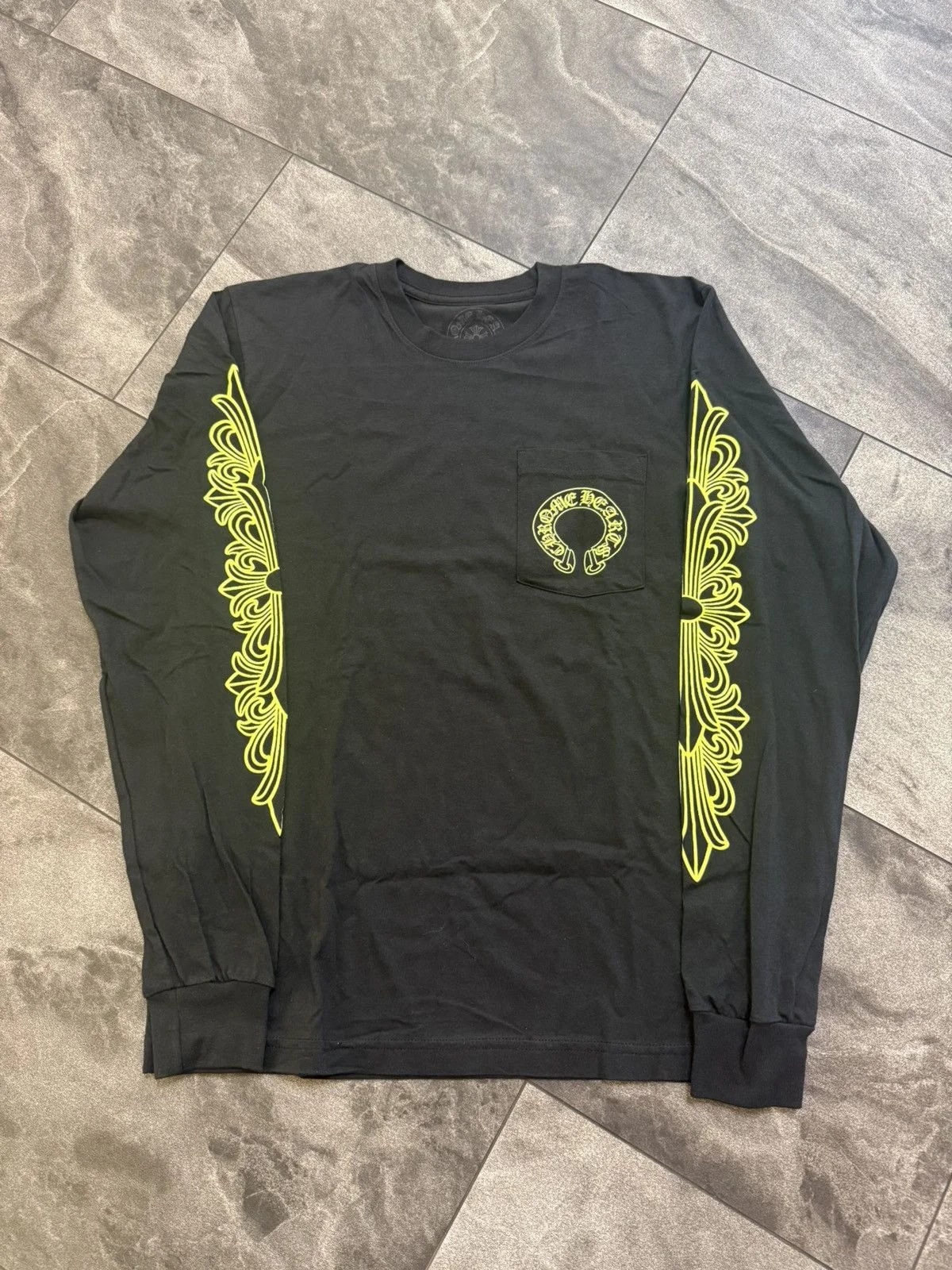 Chrome Hearts — Hearts Fluorescent Horseshoe Long Sleeve Tee — streetwear — resale