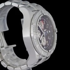 Breitling Super Avenger A13370 Black Dial 48mm Custom Diamond Auto 3