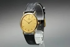 Omega de Ville Cal.1378 Gold Dial Round 32mm Quartz From Japan 3