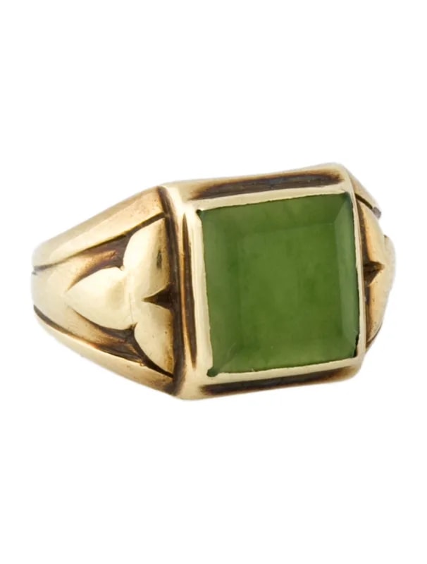 14K Nephrite Signet — Jewelry — resale