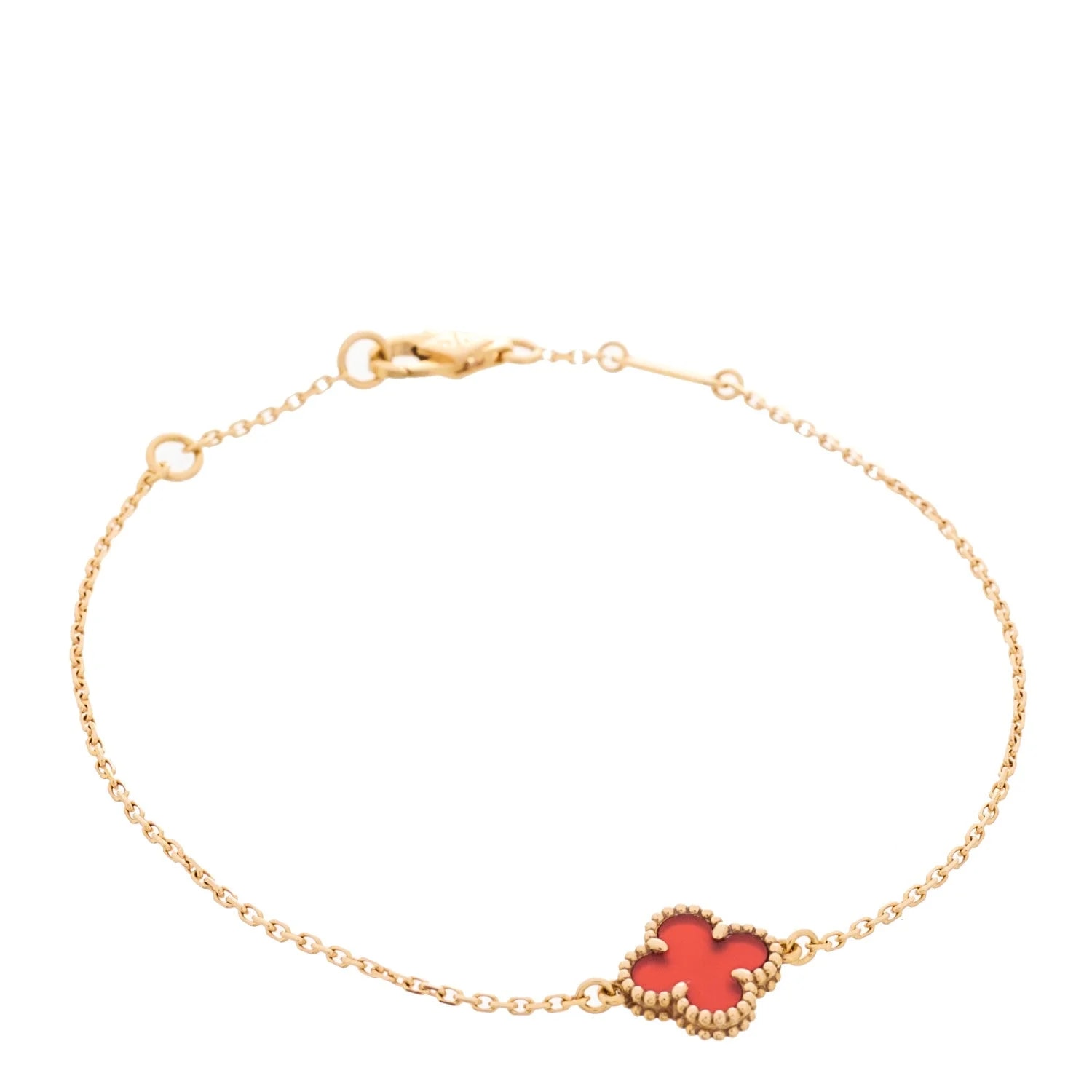 Van Cleef & Arpels — 18K Rose Gold Carnelian Sweet Alhambra — Jewelry — resale