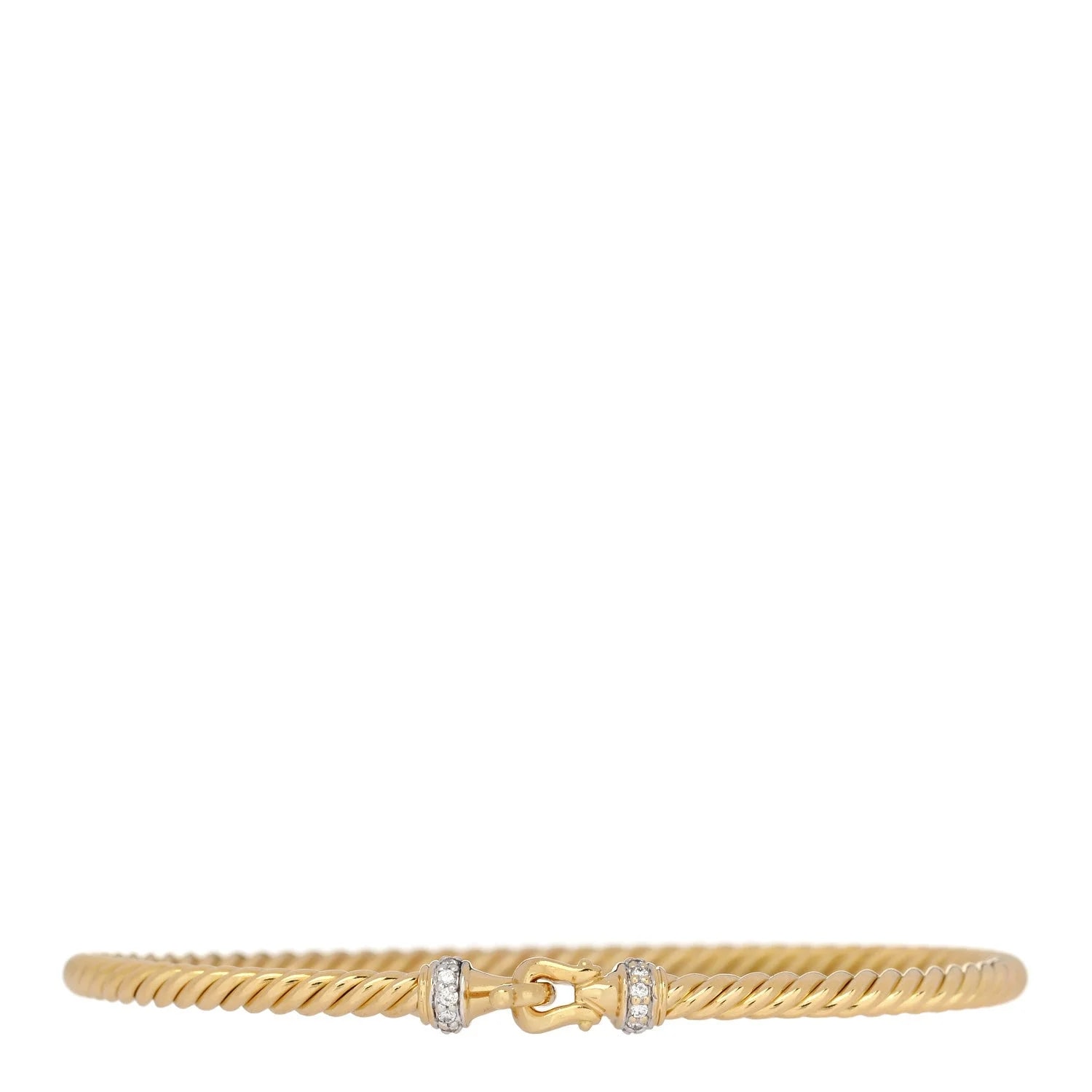 David Yurman — 18K Yellow Gold 2.6mm Cable Collectibles Buckle — Jewelry — resale