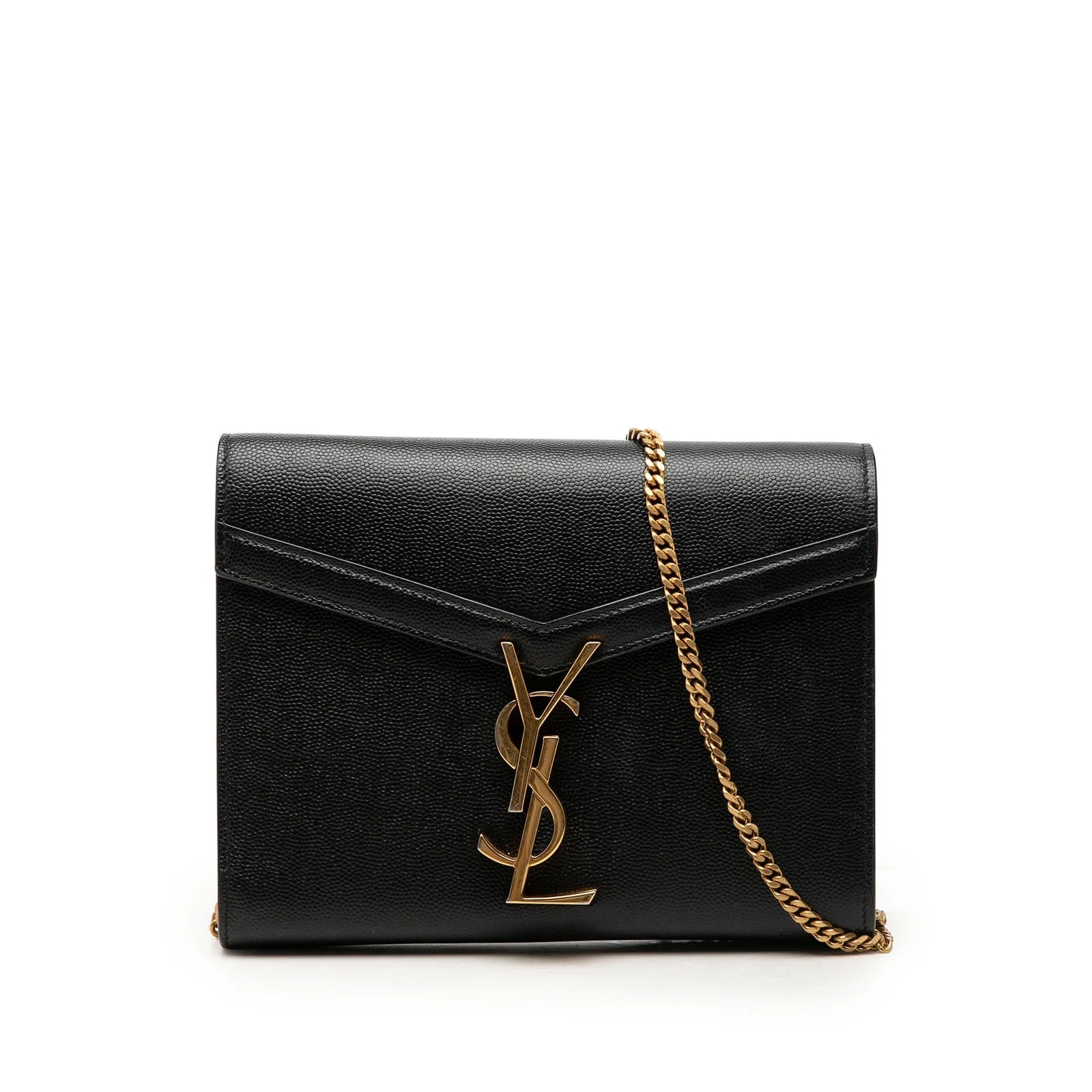 Saint Laurent — Grain de Poudre Cassandra Chain Wallet — Handbag — resale