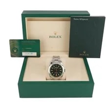 Rolex — Rolex 116400GV Milgauss 40 Mm Black Index Dial Oyster Bracelet Box & Papers 2021 — Watch — resale