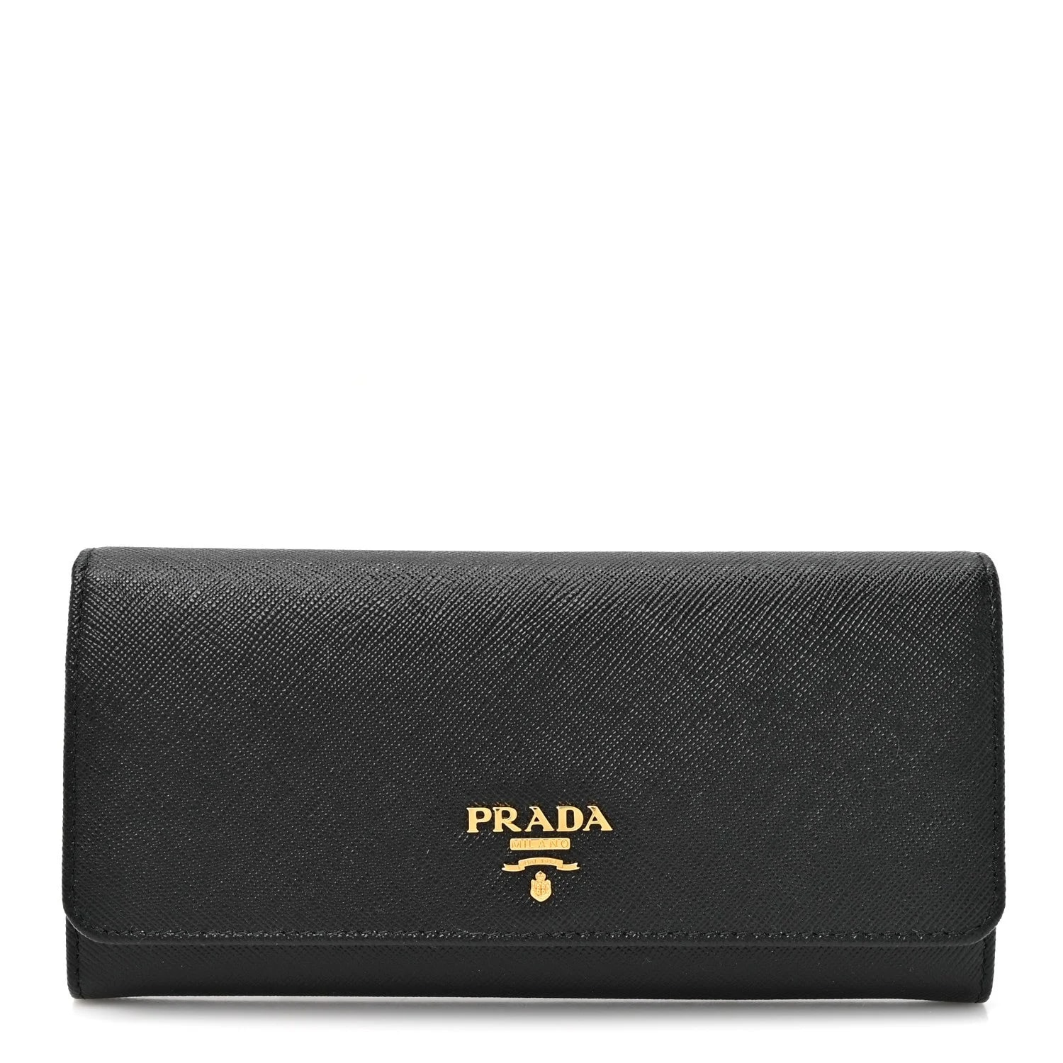 Prada — Metal Continental Flap Wallet Baltico Argento — Accessory — resale