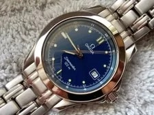 Omega — Omega Seamaster 120m Quartz ’S Navy Blue Dial 18K Buckle — Watch — resale