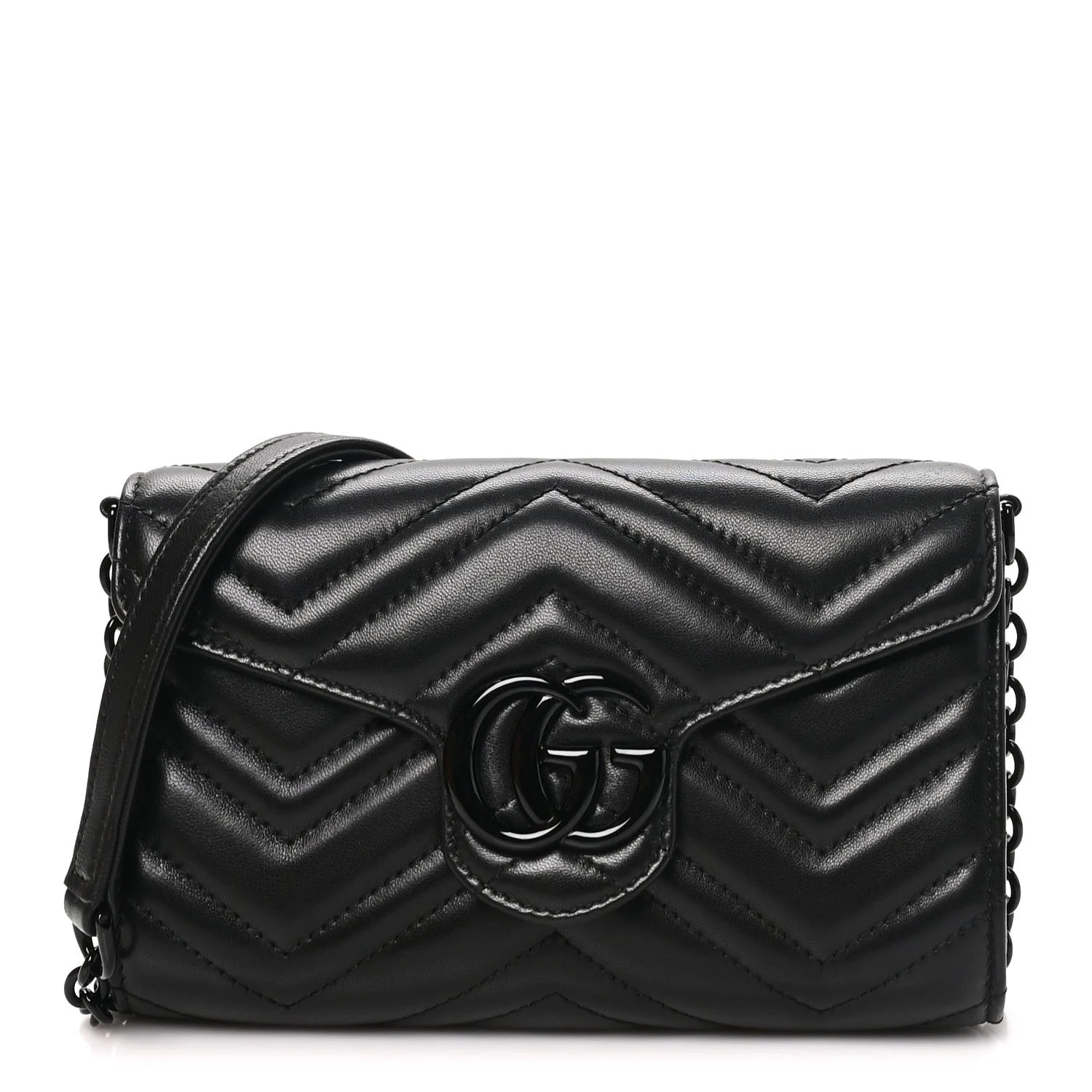 Gucci — Matelasse Monochrome GG Marmont Wallet on Chain — Handbag — resale