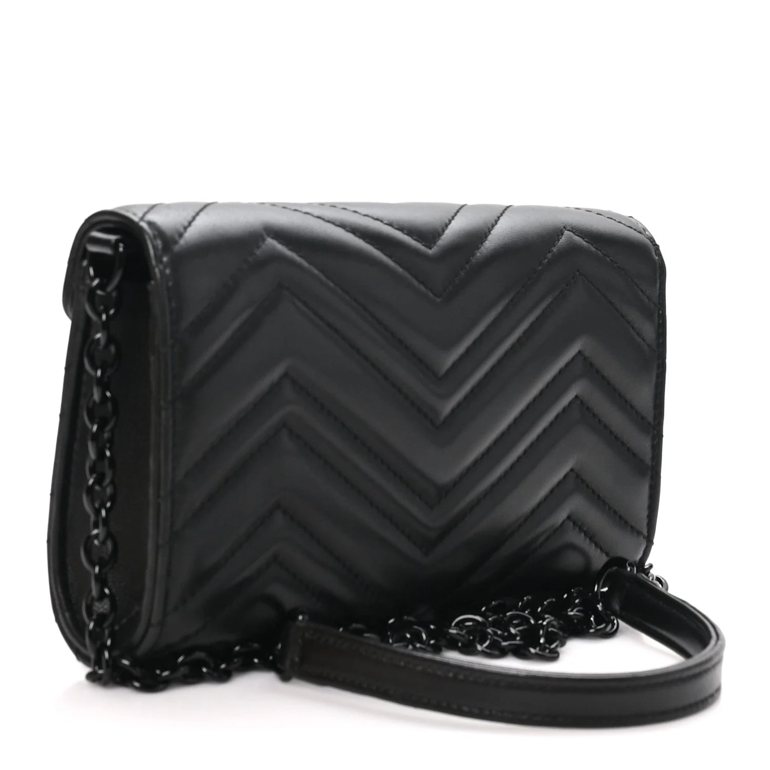 Matelasse Monochrome GG Marmont Wallet on Chain 3