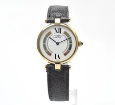 [EXCELLENT+5] Cartier Must Vermeil 925 Gold 590003 Round Quartz JP 2