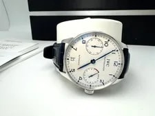 IWC Portugieser 7 Day Portuguese IW500107 Blue 2024 Service - B/P/Receipt! 2