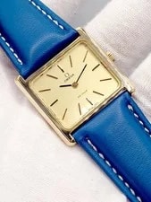 Swiss [N.] 1972 Omega DeVille Tank 28mm Hand Wind Gold Pl 2