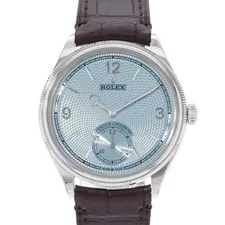 Rolex — Rolex 1908 52506 39mm Ice Blue Guilloche Dial Platinum Box Card 2025 — Watch — resale