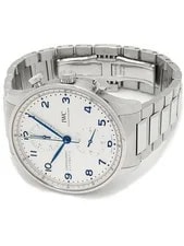 IWC Portugieser Chronograph IW371617 41mm Silver Dial Stainless Box Card #T096 2