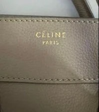 Celine 167793 Luggage Shopper Top Handle Greige Old Logo Japan 2