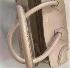 Celine 167793 Luggage Shopper Top Handle Greige Old Logo Japan 4
