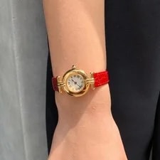 Cartier Masto Corise Roman Dial Gold Watches 4