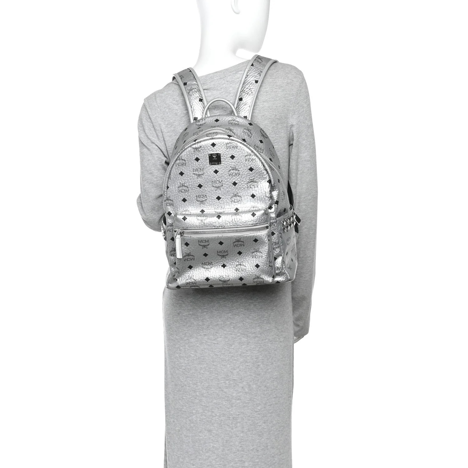 Metallic Visetos Medium Side Stud Stark Backpack Berlin 2