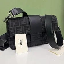 Fendi — Fendi Baguette Buckle Logo Pattern - Excellent #1UF2PWB — Handbag — resale