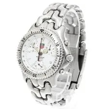 TAG Heuer SEL Chrono CG1112-1 39MM SS White Dial Quartz Chronograph Date #C758 2
