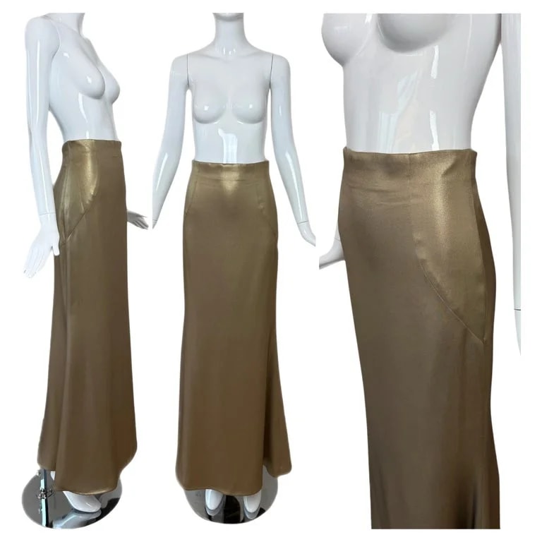 Escada — Escada Bronzy Paneled Maxi Evening Bridal Wedding Skirt — Clothing — resale