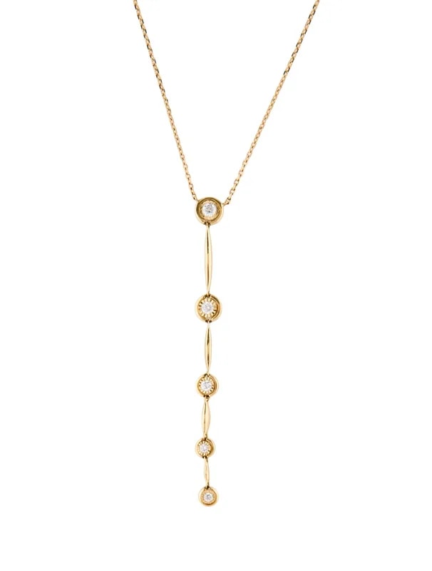 Bony Levy — 18K Aviva Linear Pendant Y-Necklace — Jewelry — resale