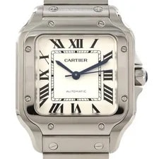 Cartier — Authentic Cartier Santos de MM WSSA0029 Stainless Steel Mechanical A... — Watch — resale