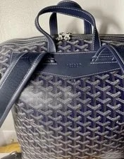 Goyard Pattern Backpack With Adjustable Strap and Dual Zipper 3