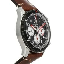 Breitling Aviator 8 B01 Chronograph Steel Auto Brown Leather Strap AB01194A1B1X2 3