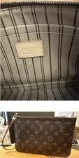 Authentic Louis Vuitton Neverfull Pochette With Strap 2