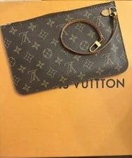 Authentic Louis Vuitton Neverfull Pochette With Strap 4