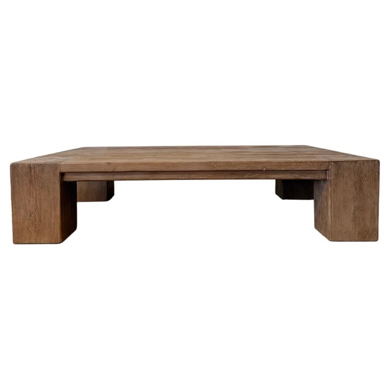 Bloom Home Inc — Large Reclaimed Fir Pine Wood Beam Style Coffee in Natural — Furniture — resale